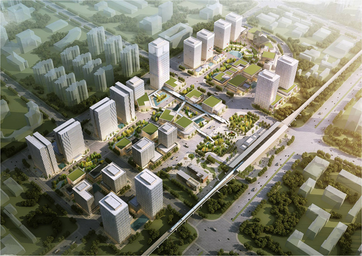 【DAO作品】城際鐵路葛店南站商貿區城市設計_新浪地產網